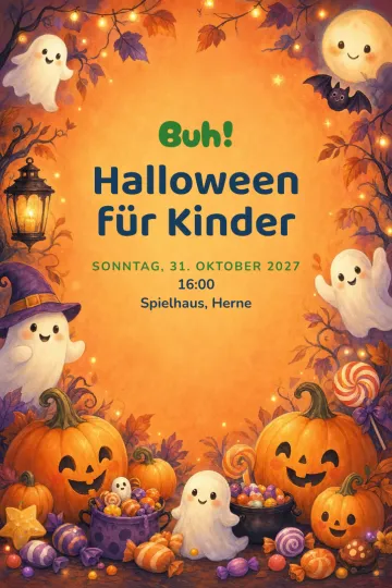 Einladung Halloween, Design Gespensterparty